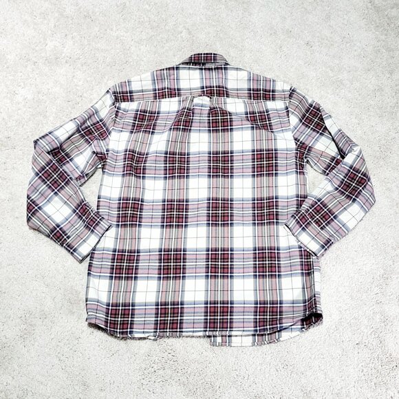 Orvis Plaid Button Down Shirt Men M Red Classic Collection Stretch Madras Cowboy - Picture 3 of 9